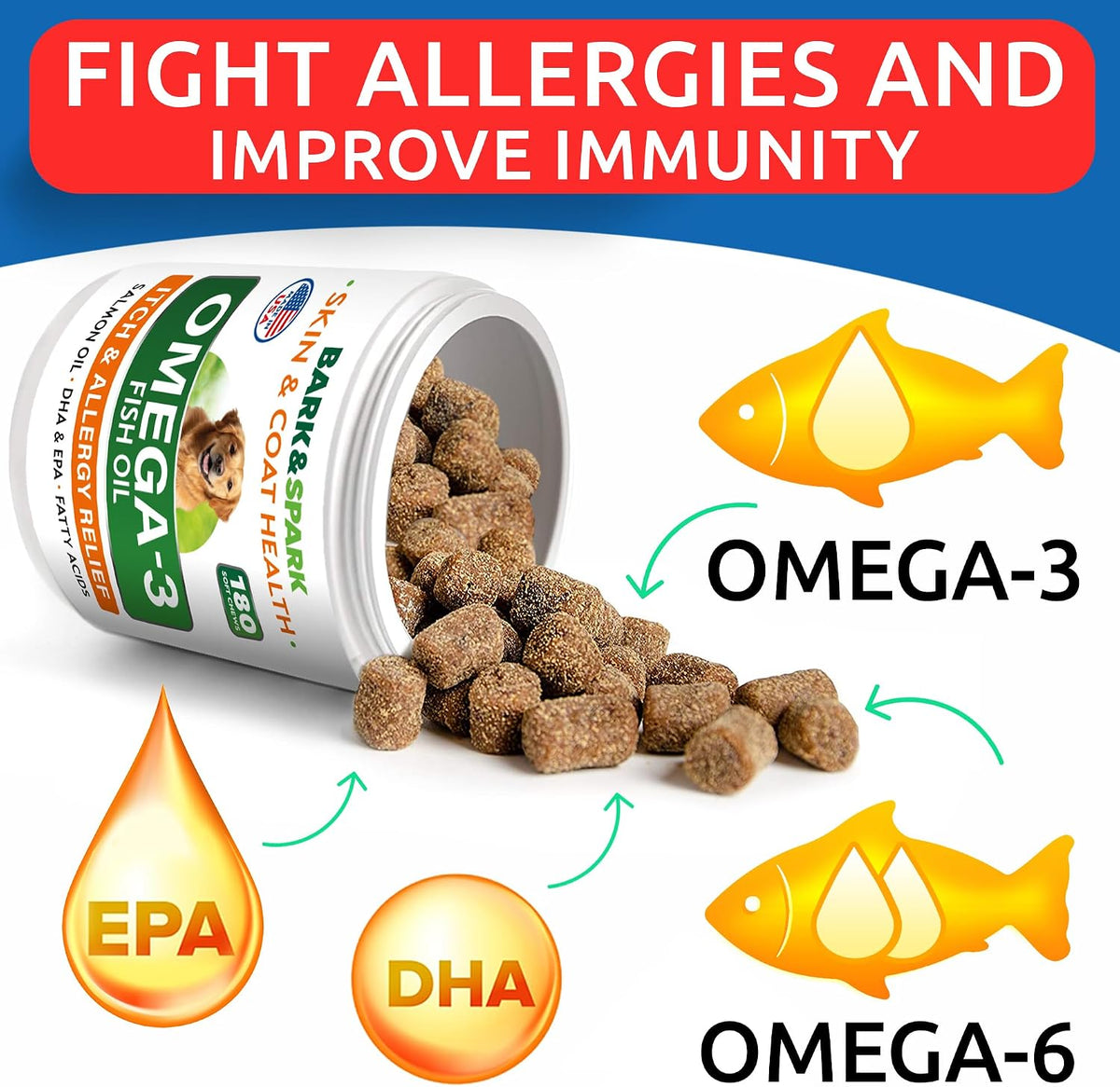 Bark and Spark salmon oil supplements for dog and cat joint health