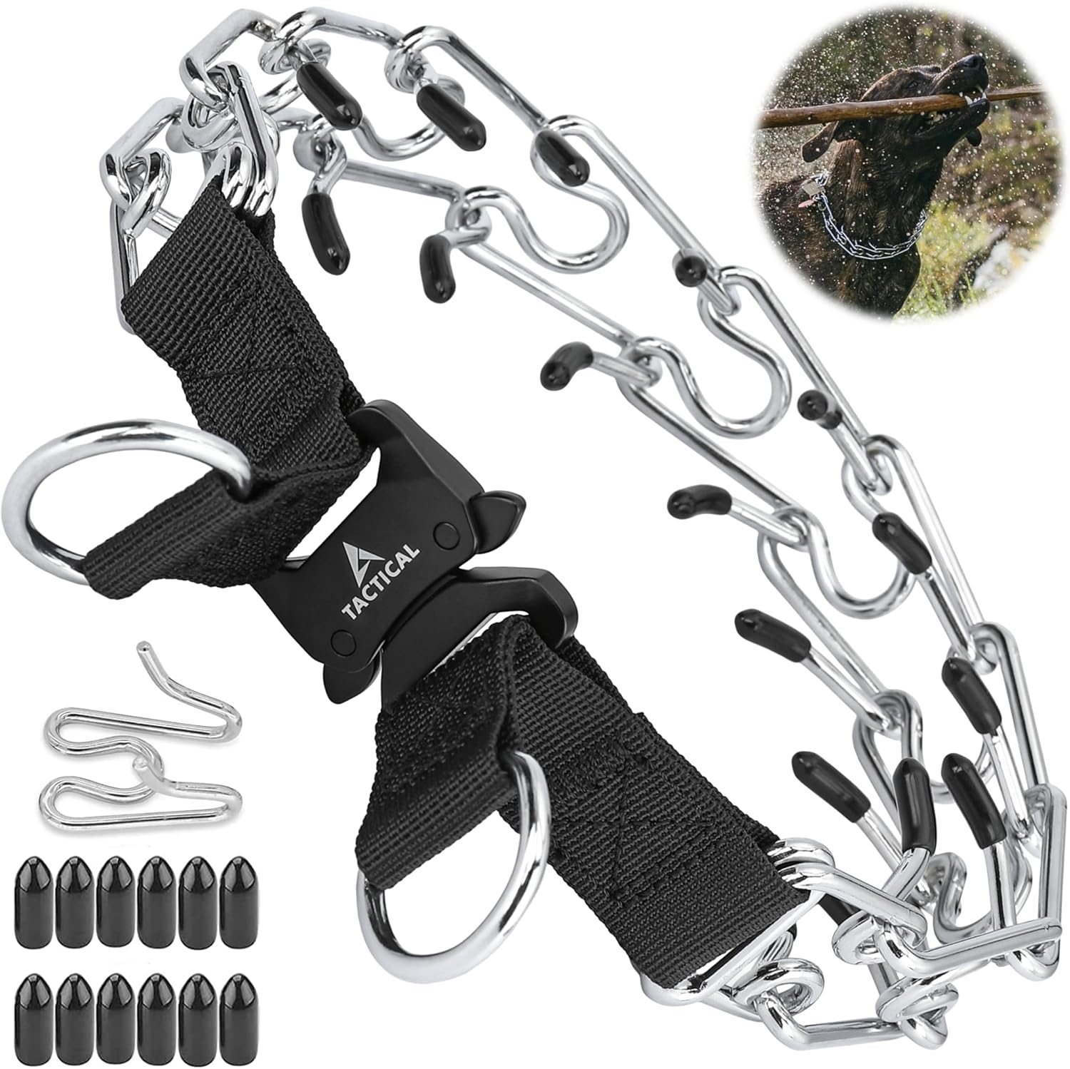 DEYACE Quick Release Dog Training Collar front view authentic imported pet gear