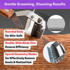 Side profile of Poodoodle 2 in 1 grooming brush