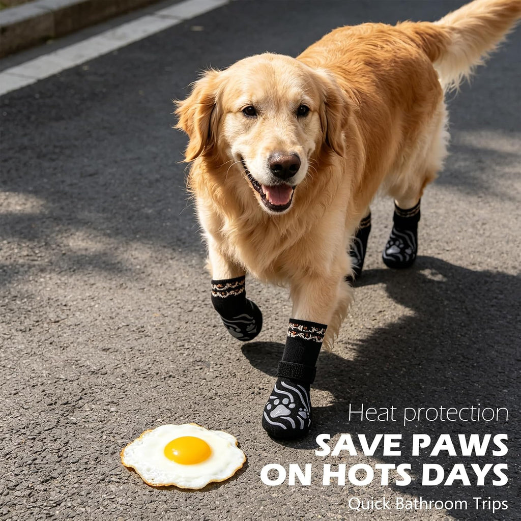 Close up of anti-slip rubber grips on Expawlorer dog boots