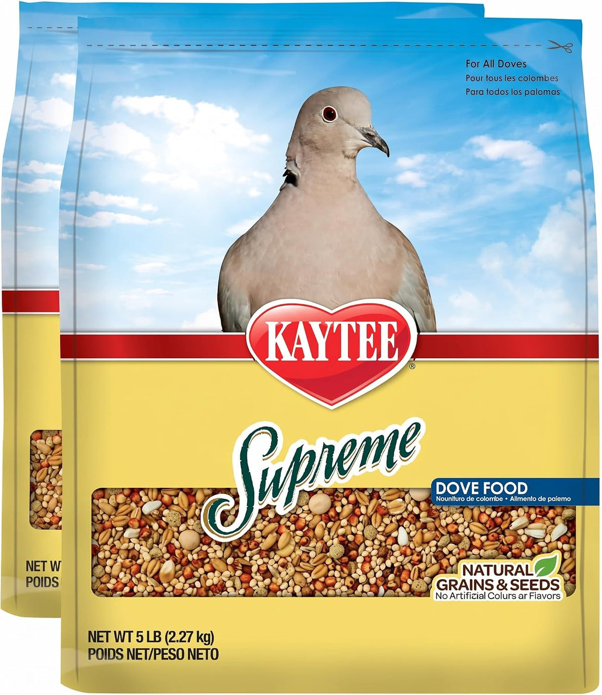 Kaytee Supreme Dove Food bag side profile