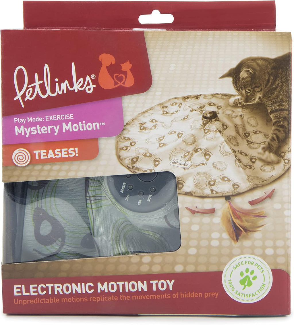 Petlinks electronic cat toy showing fabric cover and central base