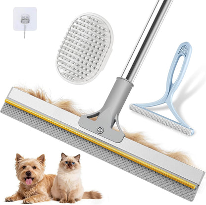Skrmisda carpet rake pet hair remover set front view