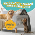 Mimi&Bubu couch protector applied to wooden furniture surface