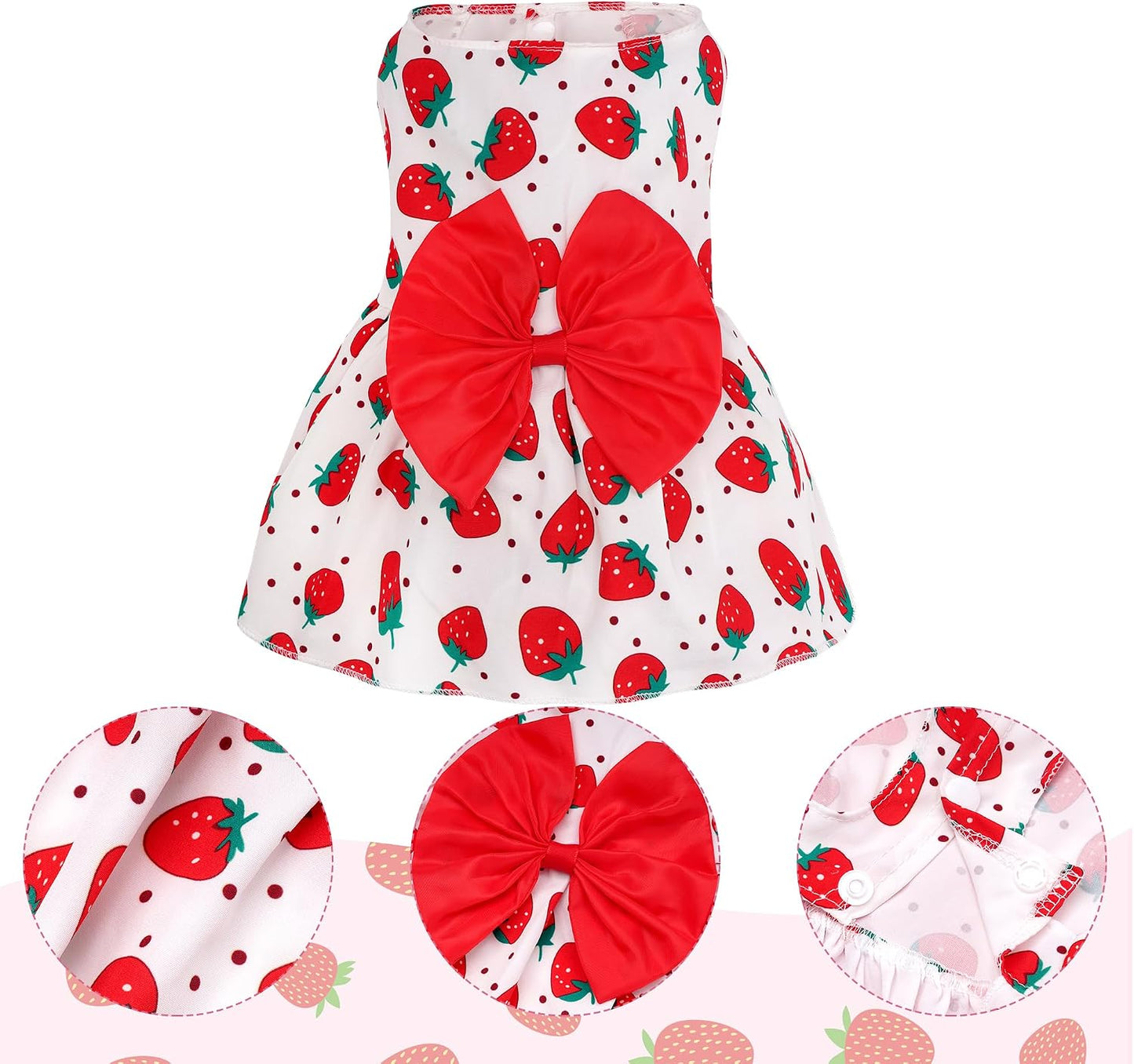 Variety of floral and fruit pattern puppy dresses