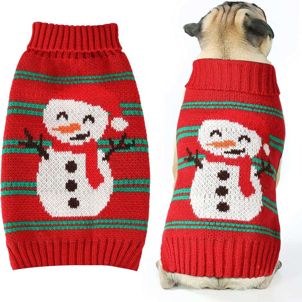 Christmas Dog Sweaters for Small Medium Large Dogs and Cats,Pet Soft Warm Holiday Outfit Girl & Boy,Pup Winter Clothes Turtleneck Double Knitting Collar for Outdoors Playing (Deer, M) - Image 10