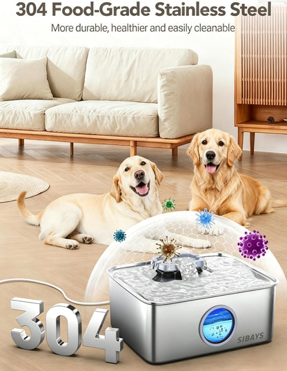 Stainless steel basin of Sibays 15L automatic pet fountain