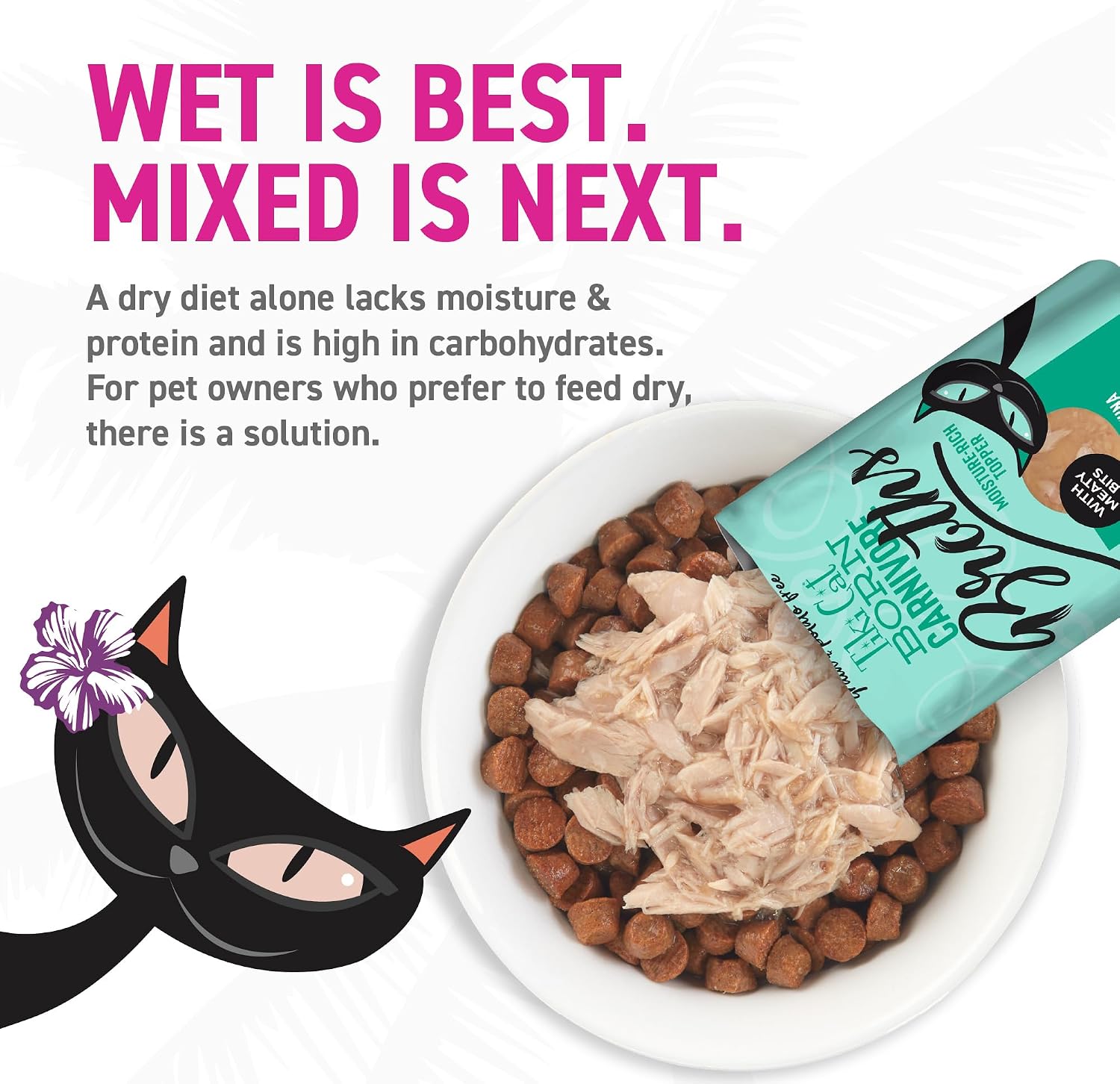 Moisture rich feline urinary care supplement product back info.
