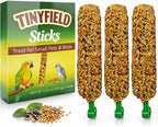 TINYFIELD Bird Treats Sticks, 7.4OZ Millet Spray for Parakeet Budgie Cockatiel Finch Canary Lovebird Conure, Natural Plant Based, 3 Count - Image 10