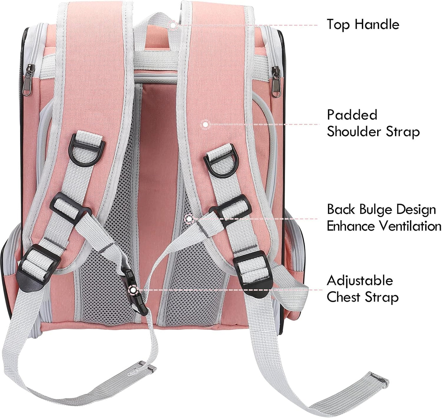 SSAWcasa cat backpack with padded adjustable shoulder straps