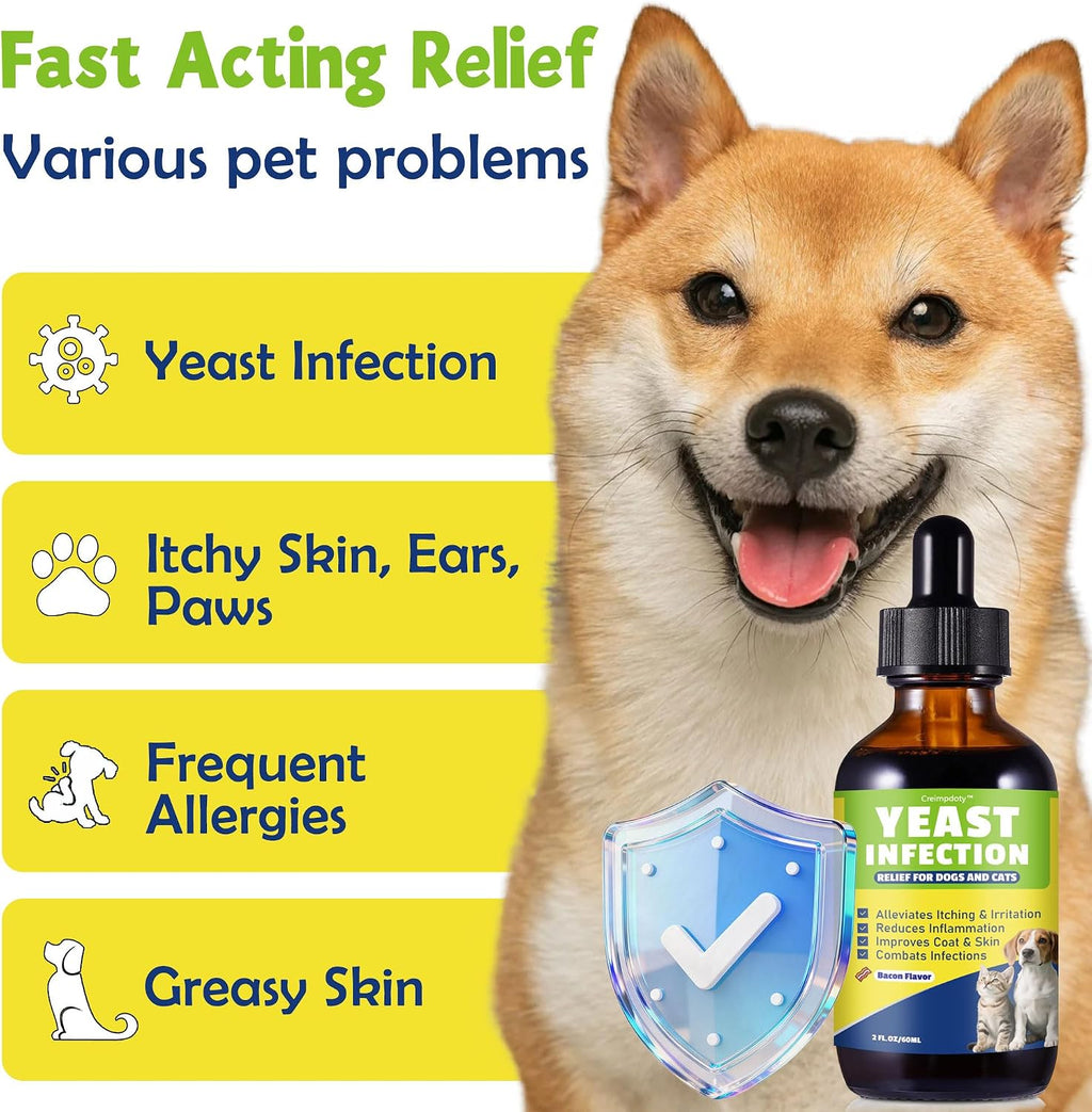 Natural yeast infection treatment drops for dogs and cats