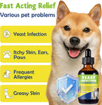 Natural yeast infection treatment drops for dogs and cats