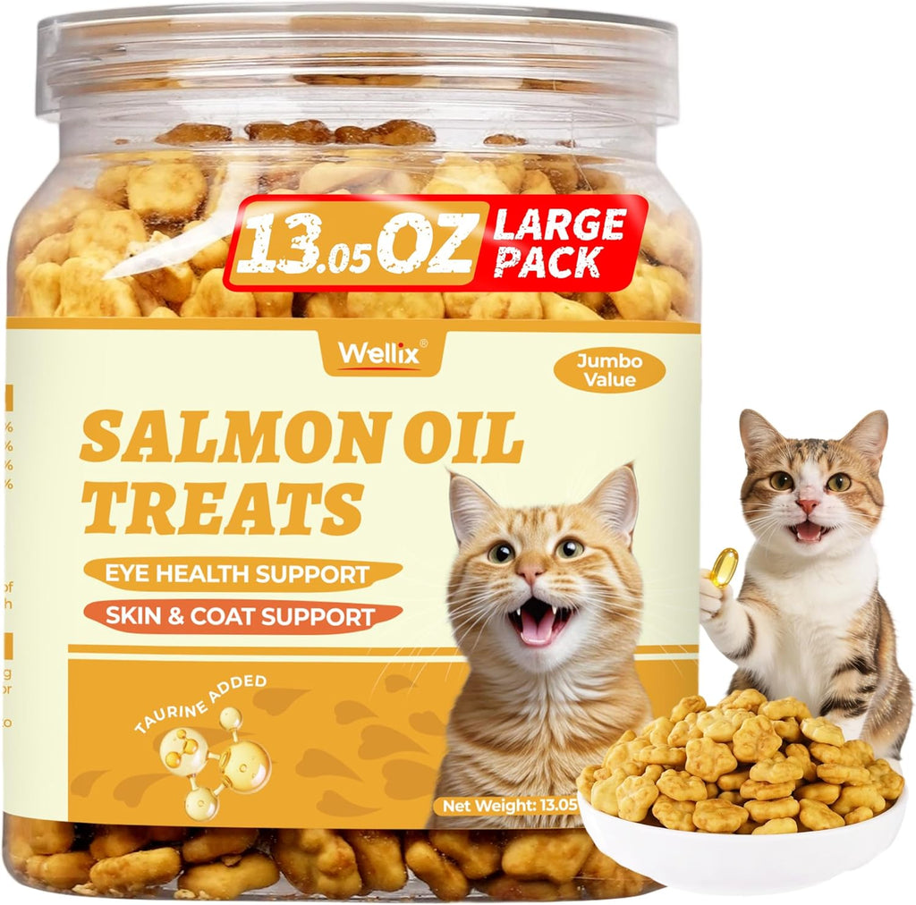 Wellix Cat Grass Treats with Catnip & Salmon - Healthy Cat Treats for Indoor Cats - Hairball Control & Digestive Support - Kittens Training Snacks for Teeth Cleaning 13.05oz - Image 12