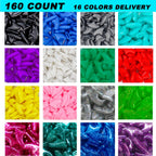 Sixteen colors of colorful cat claw covers laid out neatly