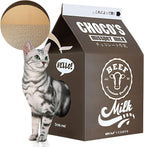 FluffyDream cat condo scratcher post black milk box shape front view