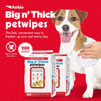 Petkin large pet grooming wipes showing the flip top lid container