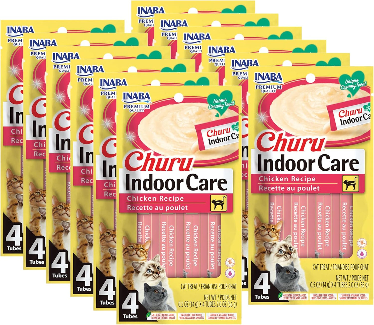 INABA Churu for Cats, Functional, Creamy Lickable Pure Cat Treat for Indoor Care and Hairball Control, 0.5 Ounces Each, 24 Tubes (4 per Pack), 2 Flavor Tuna and Chicken Variety Pack - Image 14