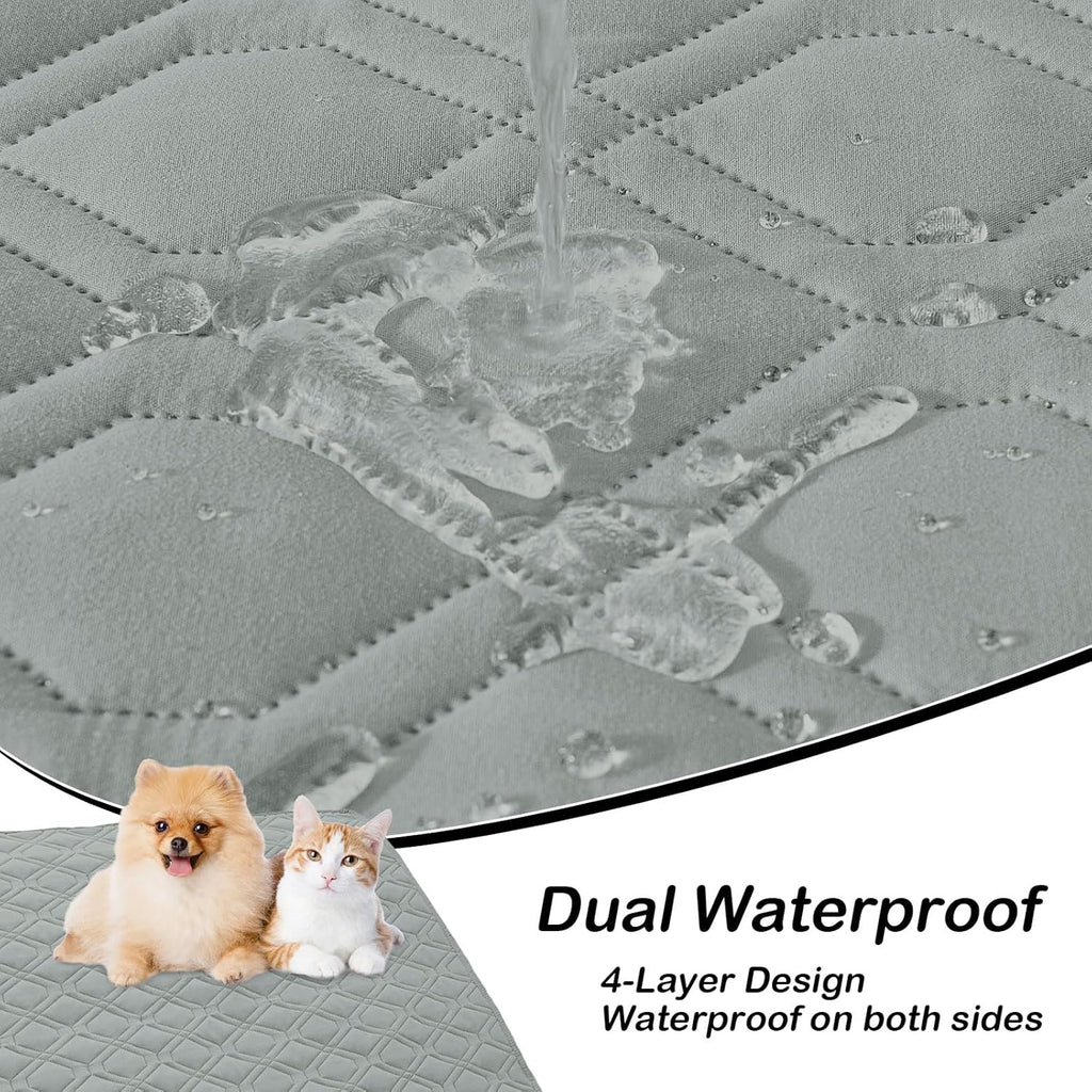 Hyha pet couch cover showing the reversible grey and dark grey sides