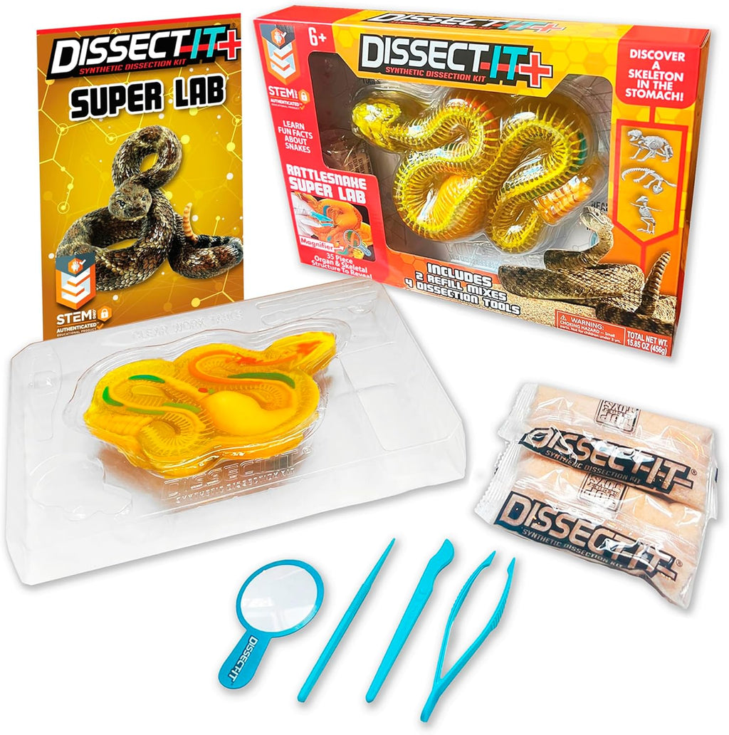 Dissect It Rattlesnake Super Lab packaging front view showing synthetic biology kit
