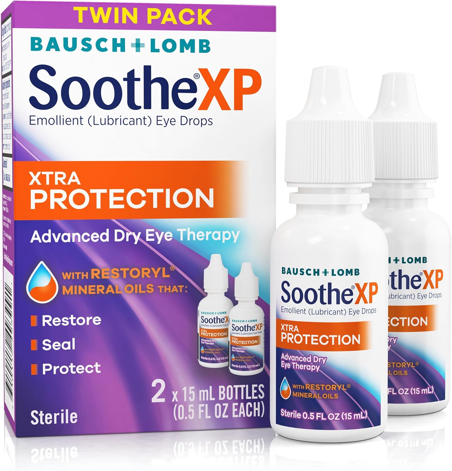 Bausch + Lomb Soothe XP Eye Drops front view for dry eye relief