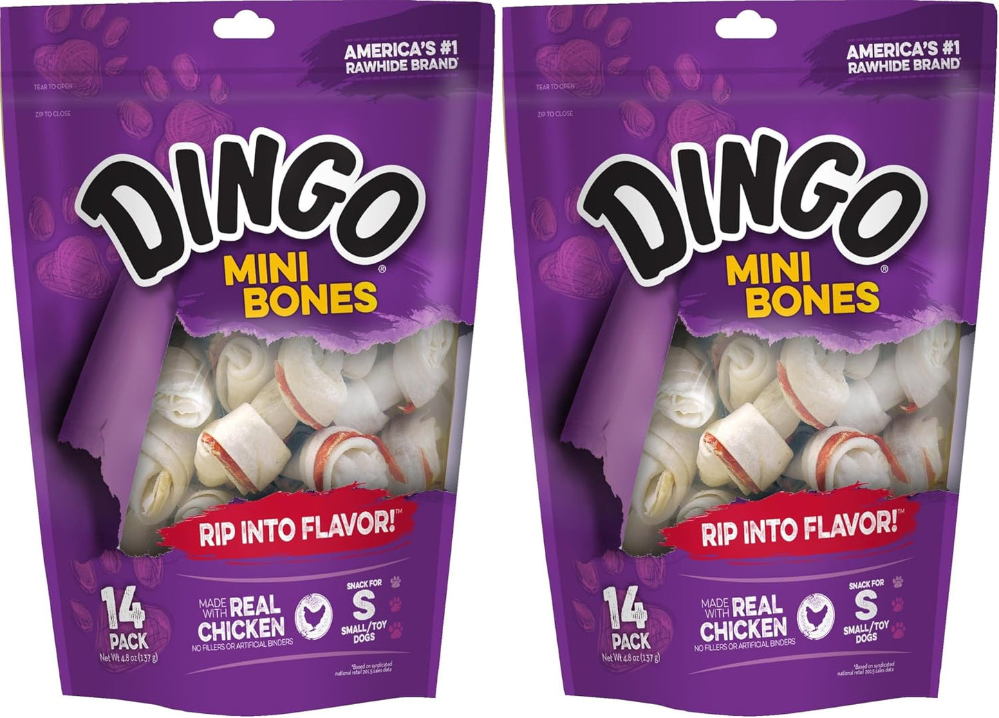 Dingo 95014 Mini Bones, Rawhide For Small/Toy Dogs, Red,14-Count - Image 13