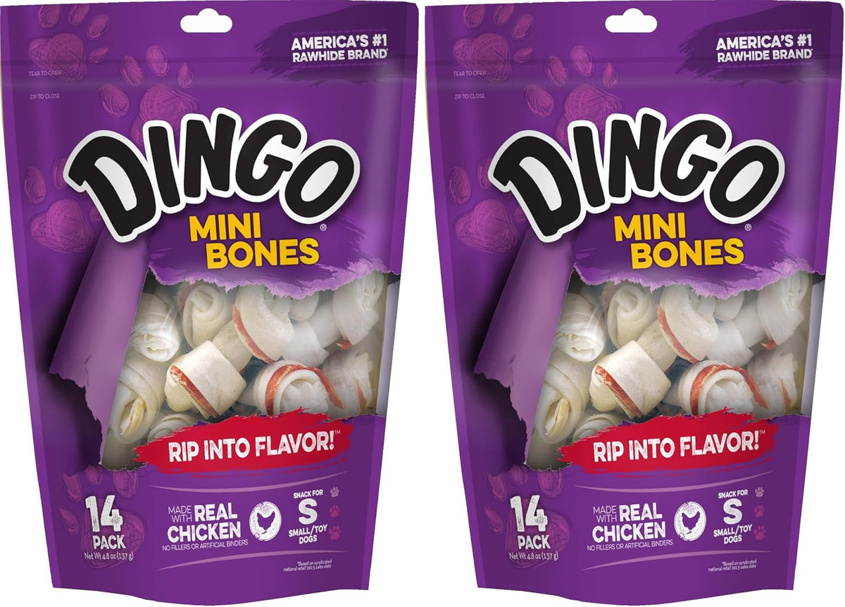 Dingo 95014 Mini Bones, Rawhide For Small/Toy Dogs, Red,14-Count - Image 13