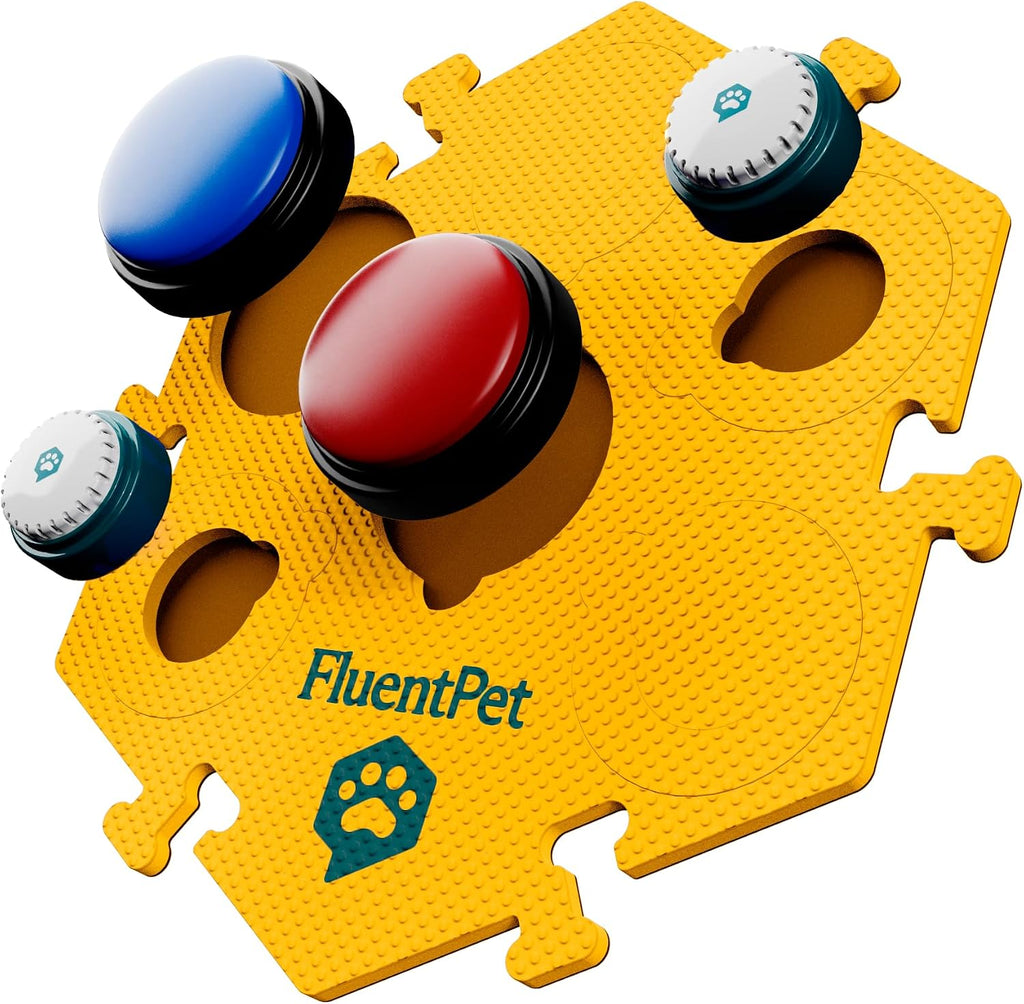 FluentPet Extra Large FlexTiles for Big and Small Buttons - 3-Pack - Holds Big 3.5 1.9" Talking Dog and Cat Buttons - Each Button Mat Securely Holds 6 Buttons - Durable and Non-Slip - Image 13