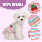 Premium cotton summer clothing for small dogs and cats on white background