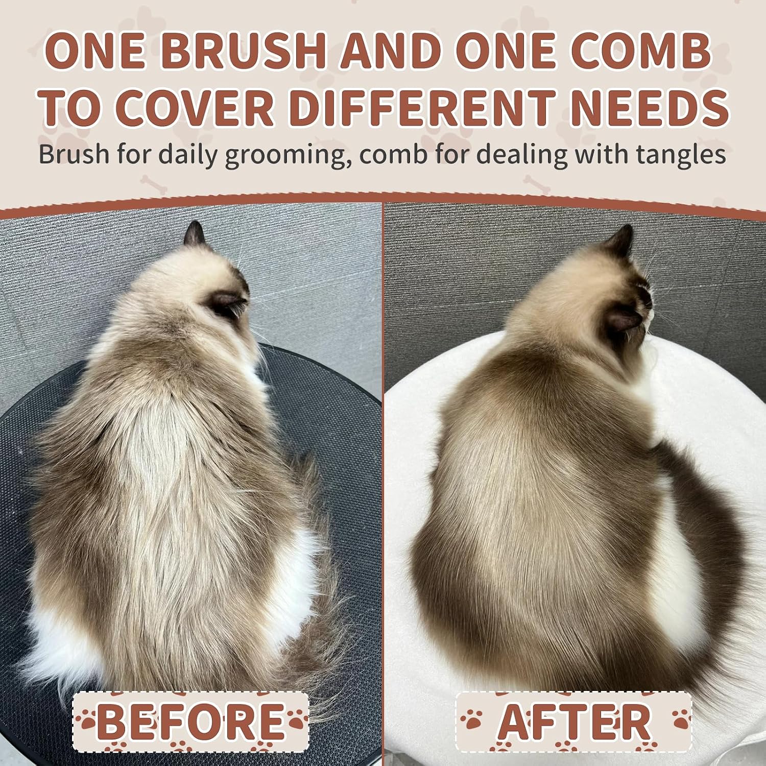 Authentic Valentise cat grooming tool set