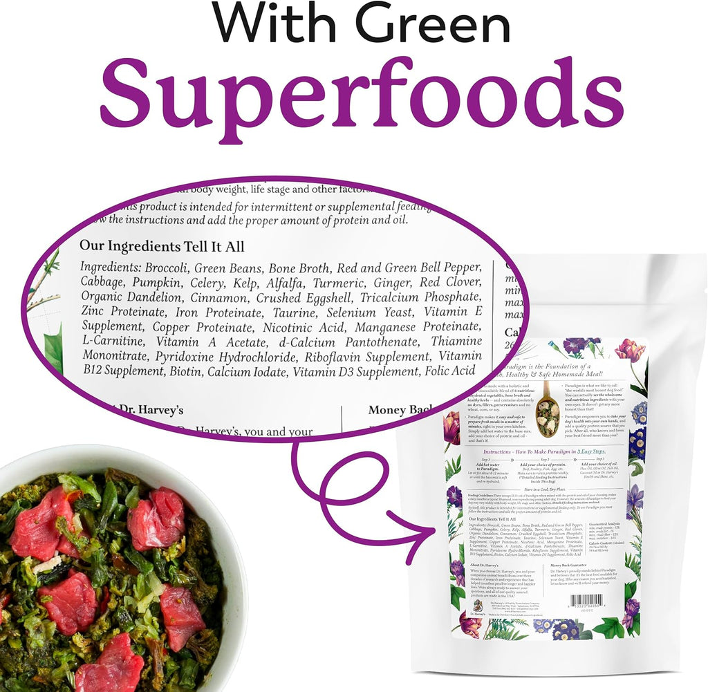 Grain-free dog food base mix in a bowl