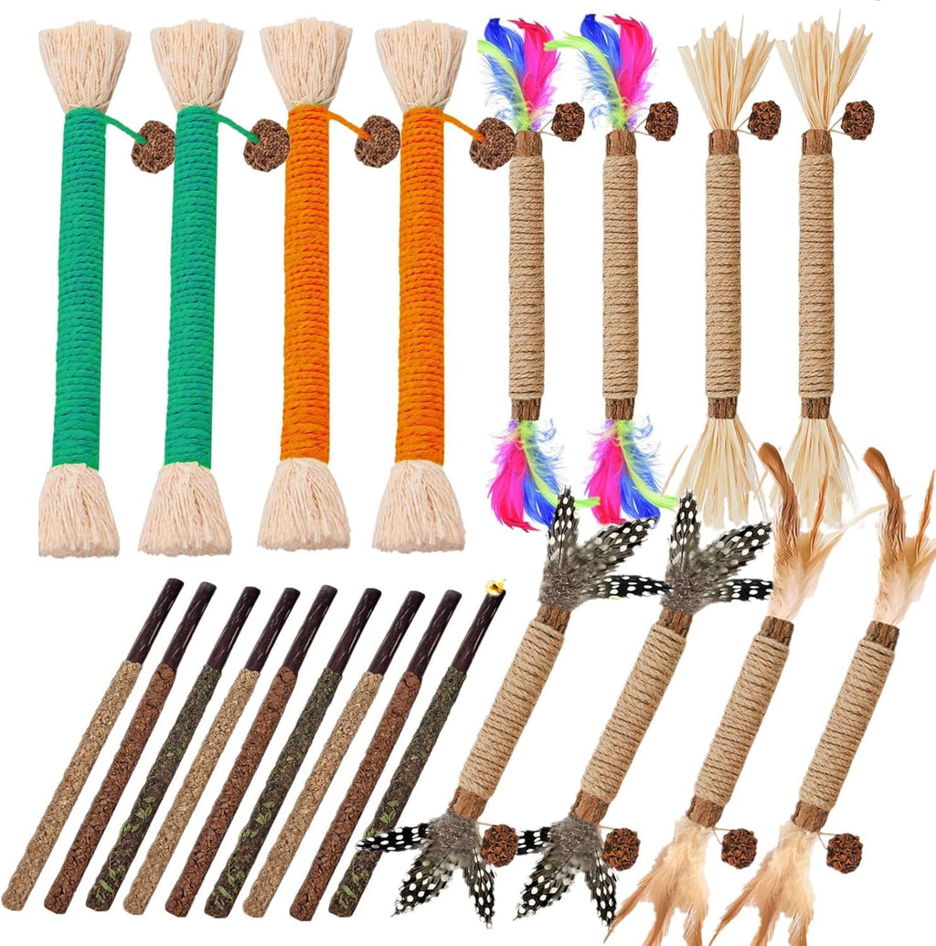Cat Toys 3Pack Silvervine Chew Stick Kitten Treat Catnip Toy Kitty Natural Stuff Catnip Matatabi for Cleaning Teeth Indoor Dental Snack Interactive - Image 9