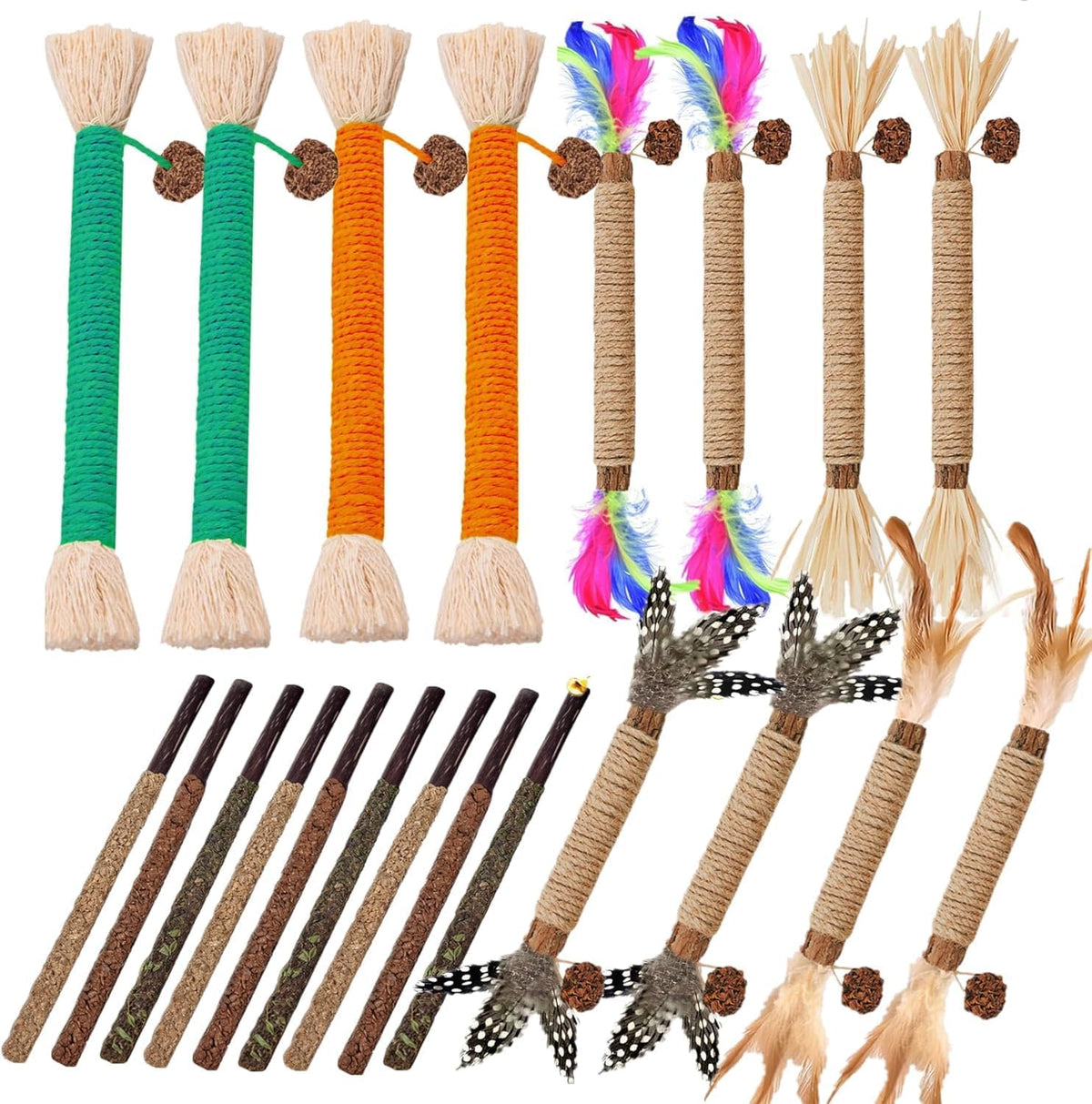 Cat Toys 3Pack Silvervine Chew Stick Kitten Treat Catnip Toy Kitty Natural Stuff Catnip Matatabi for Cleaning Teeth Indoor Dental Snack Interactive - Image 9