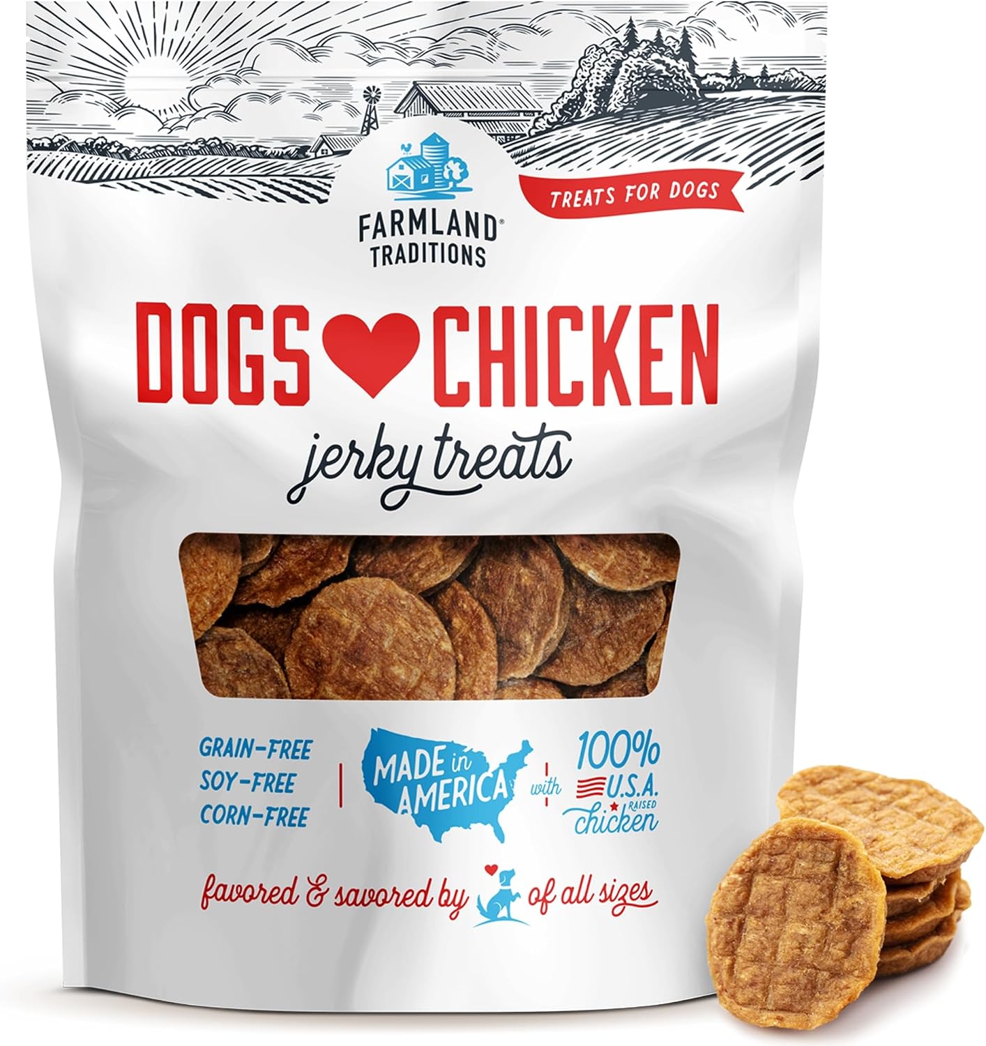 Farmland Traditions Filler Free Dogs Love Chicken Premium Jerky Treats for Dogs, 3 lb. Bag - Image 11