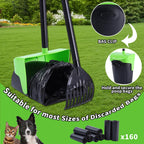Ienjoyed pet waste pick up tool with odor blocking lid and large capacity swivel bin