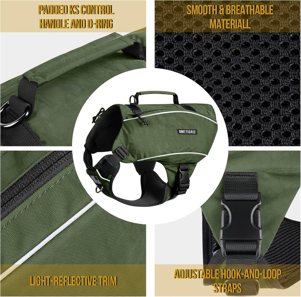Underbelly perspective showing the breathable no-slide mesh lining and adjustable polymer chest straps.