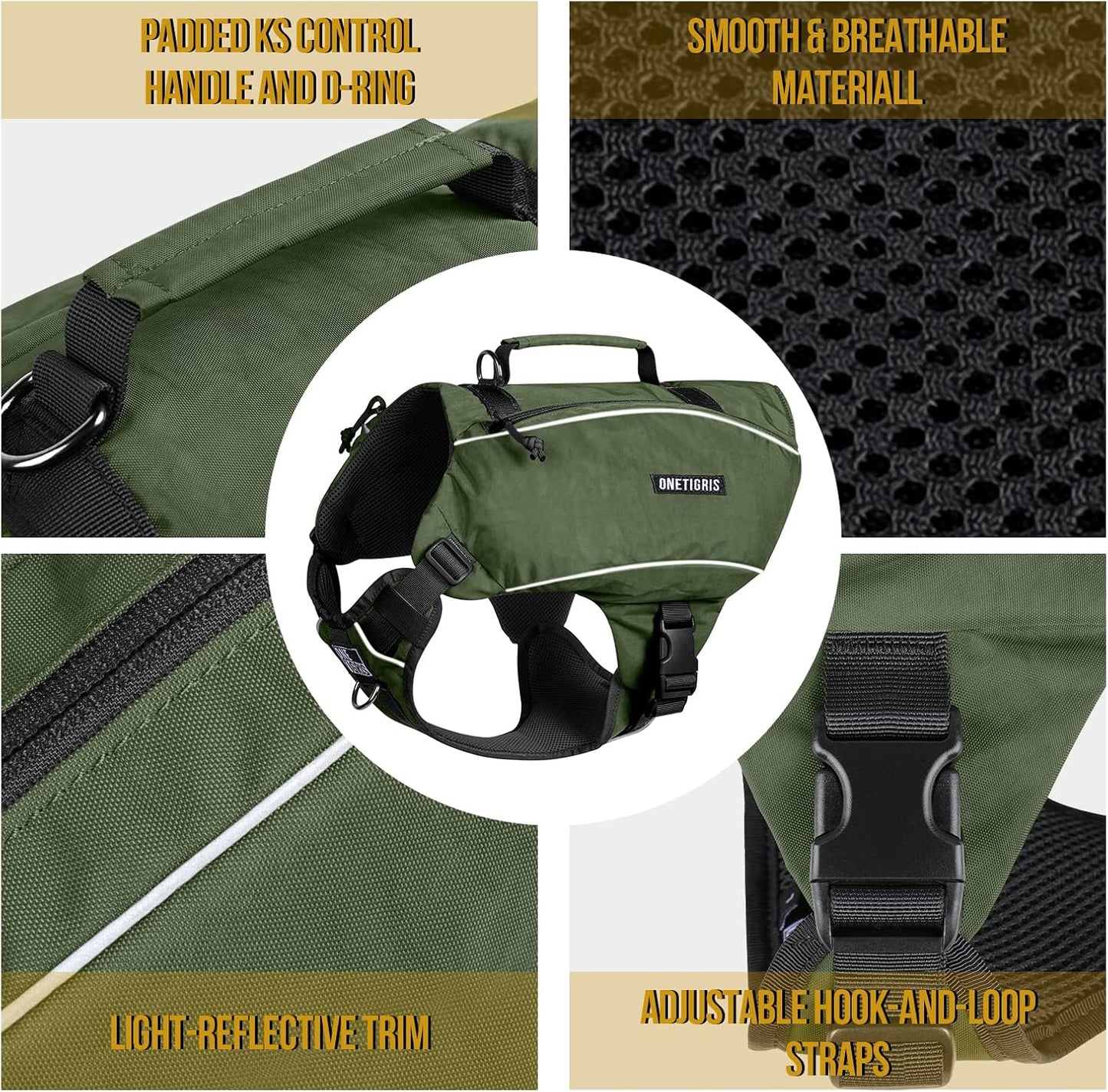 Underbelly perspective showing the breathable no-slide mesh lining and adjustable polymer chest straps.