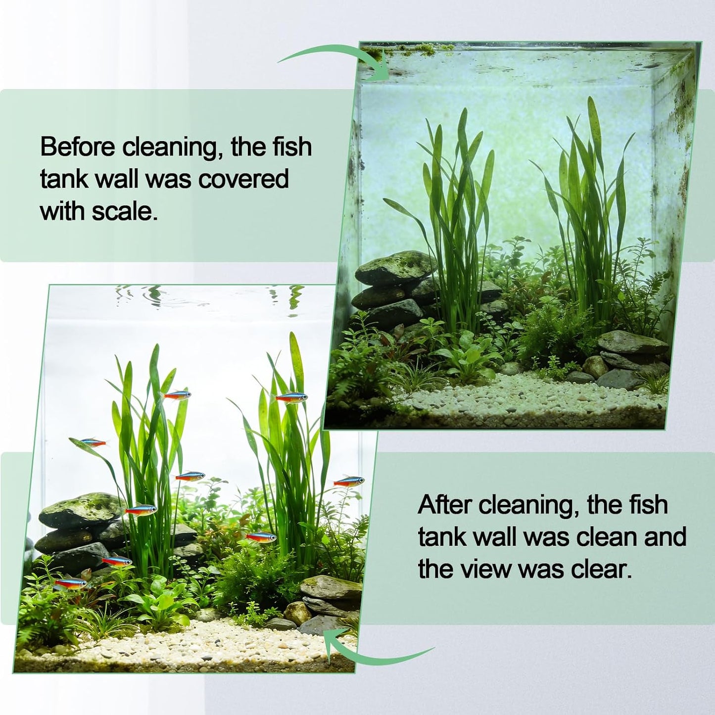 Hygger small size magnetic fish tank scraper packaging showing authentic imported details