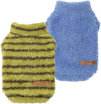 Fitwarm 2 Pack Striped Fleece Dog Sweater, Warm Winter Dog Clothes for Small Dogs Boy Girl, Fuzzy Pet Outfit, Doggy Pullover Jumper, Grey, Navy, Small - Image 12