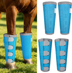 Reflective Horse Fly Boots Set of 4, Loose Fitting Leggings for Horses, Equine Fly Leg Wraps Socks for 4 Legs, Breathable Adjustable and Universal Fit, Reliable Stay Put and on (Blue) - Image 13