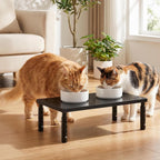Side view of OPNICE non slip elevated dog and cat feeding platform