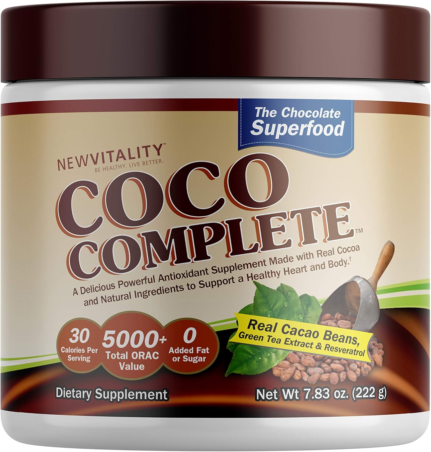 New Vitality Coco Complete Immune Boosting Superfood Powder front view