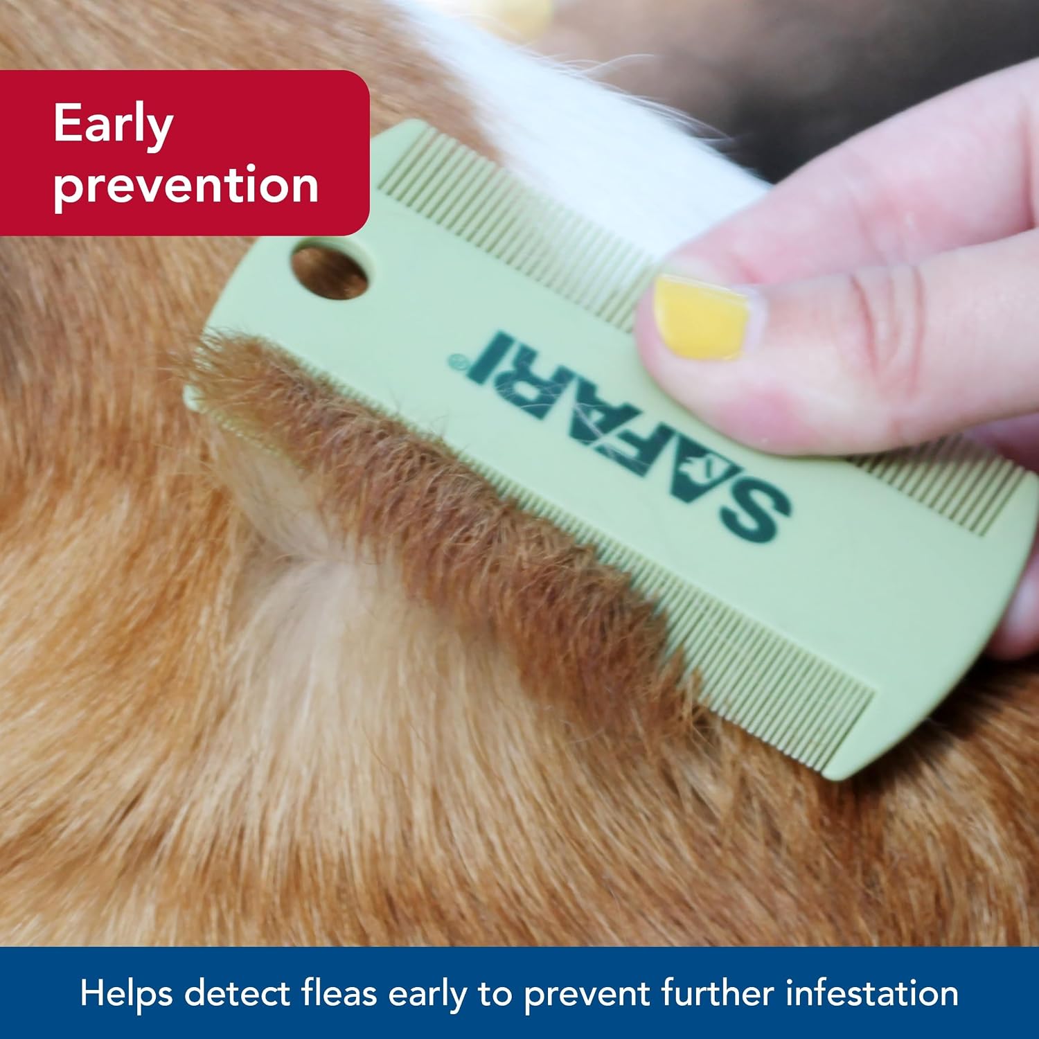 Coastal Pet Safari grooming tool for flea detection and prevention