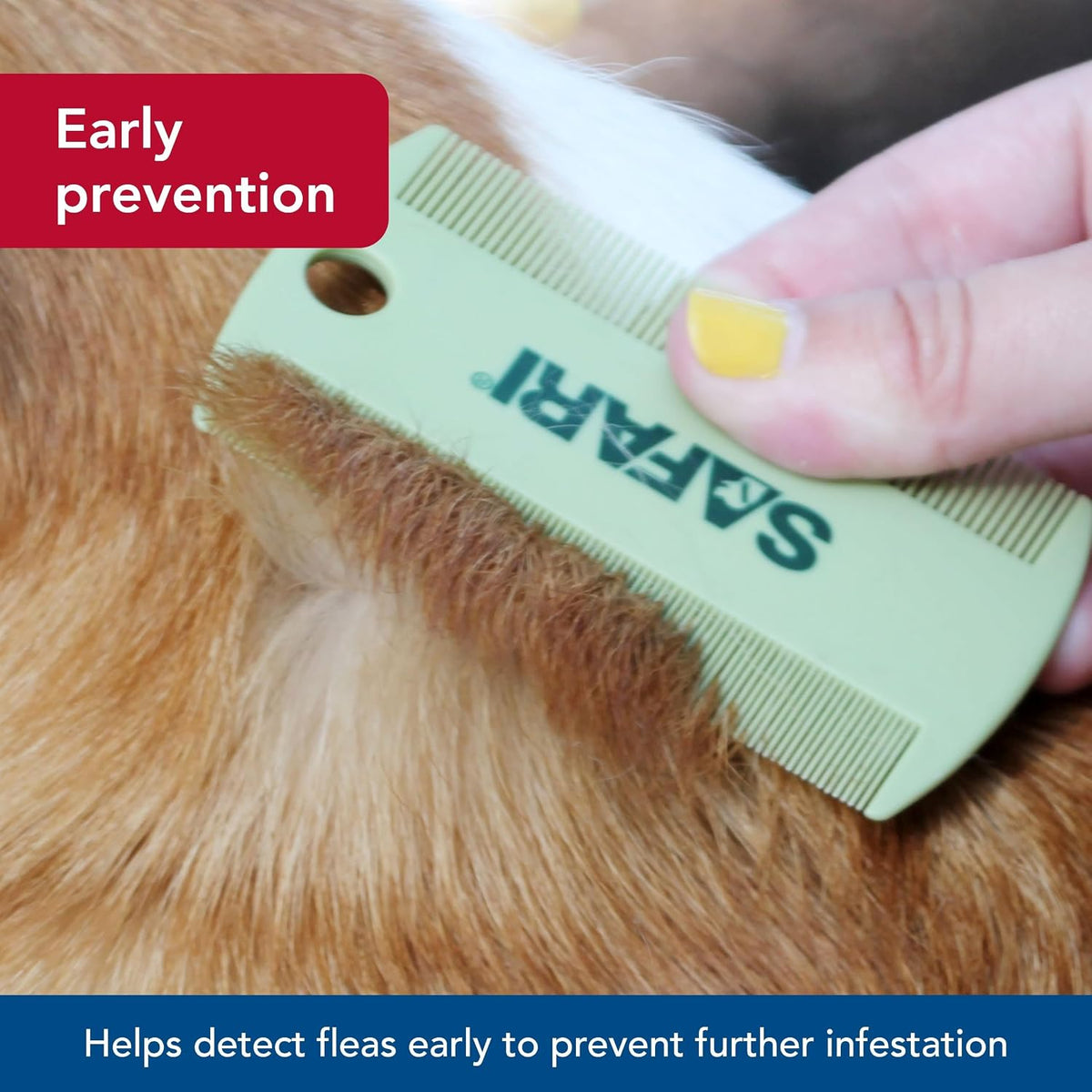 Coastal Pet Safari grooming tool for flea detection and prevention