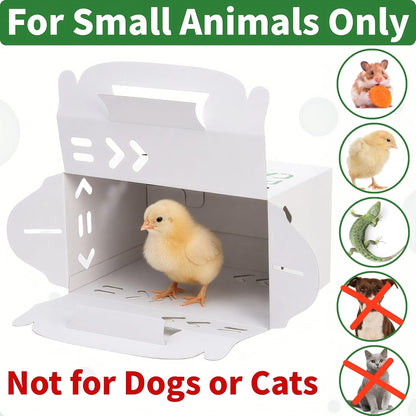 Coloch 20 Pack Cardboard Pet Carrier for Small Pets, 11x8x6 Inches Disposable Pet Transport Box for Small Pets, Chicks, Pullets, Fowls, Hamsters, Gerbils, Not for Adult Cats or Dogs - Image 4