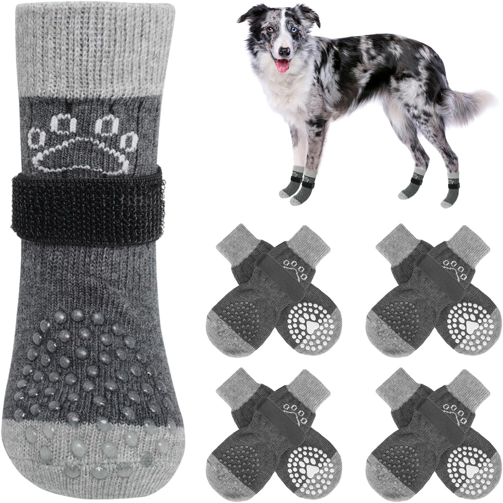 SCENEREAL Dog Socks to Prevent Licking Paws for Hot/Cold Pavement Anti Slip, Dog Shoes for Hardwood Floors, Dog Boots & Paw Protectors with Grippers for Small Medium Large Senior Dogs - Image 11