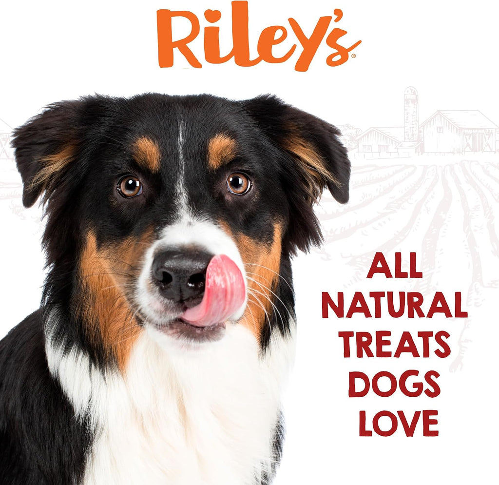 Graphic showing dental and joint health benefits of Rileys chews