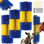 Durable screws and mounting hardware for livestock brush