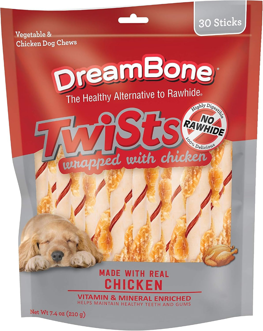 DreamBone Twist Sticks Chews for Dogs, Treat Your Dog to Easy-to-Digest Rawhide-Free Chews Made with Real Vegetables and Chicken, 50 Count - Image 14
