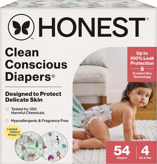 The Honest Company Clean Conscious Diapers size 4 front view