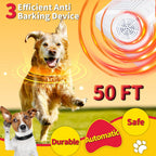 Aubnico dog bark control device showing 3 frequency mode settings